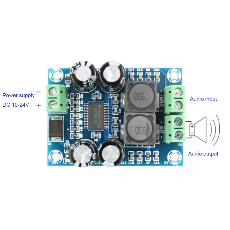 Bảng Mạch Khuếch Đại Âm Thanh xh-m311 mini mono 60w tpa3118