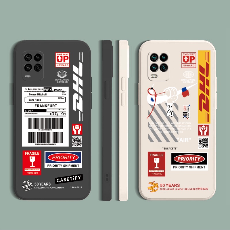 Ốp Điện Thoại Silicon Mềm Viền Vuông Họa Tiết DHL Cho Realme C17 C15 C12 C11 8 Pro 7i 5 5i 5S