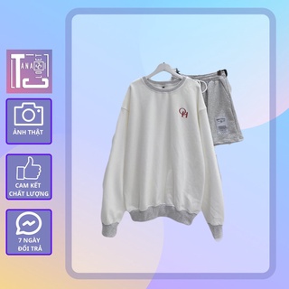 Set đồ quần và áo Sweater thêu chữ OH Tanazi Closet