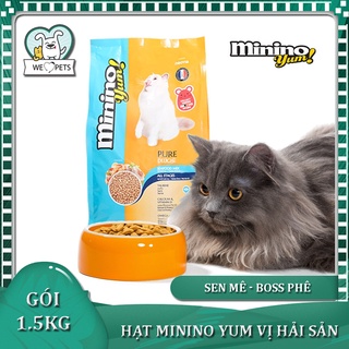 [1.5kg] Minino Yum Thức ăn hạt cho Mèo Vị Hải Sản - Sea Food - Lida Pet Shop