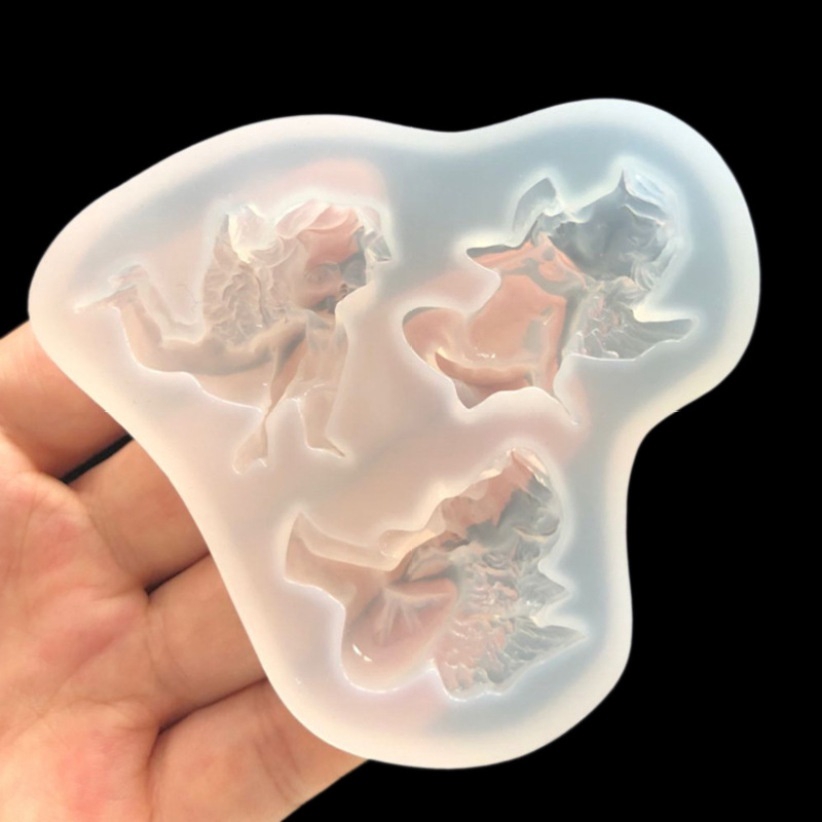 Khuôn nhựa resin họa tiết thiên thần xinh xắn để làm đồ thủ công