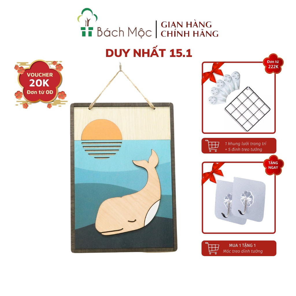 Tranh Gỗ Trang Trí Treo Tường BÁCH MỘC Phong Cảnh Nghệ Thuật Làm Từ Gỗ Công Nghiệp Nhiều Màu Sắc