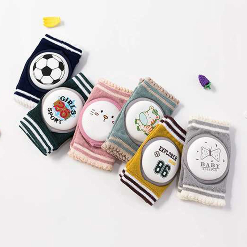 Đệm đầu gối cotton mềm in họa tiết động vật hoạt hình dễ thương giữ ấm chân chất lượng cao cho bé sơ sinh