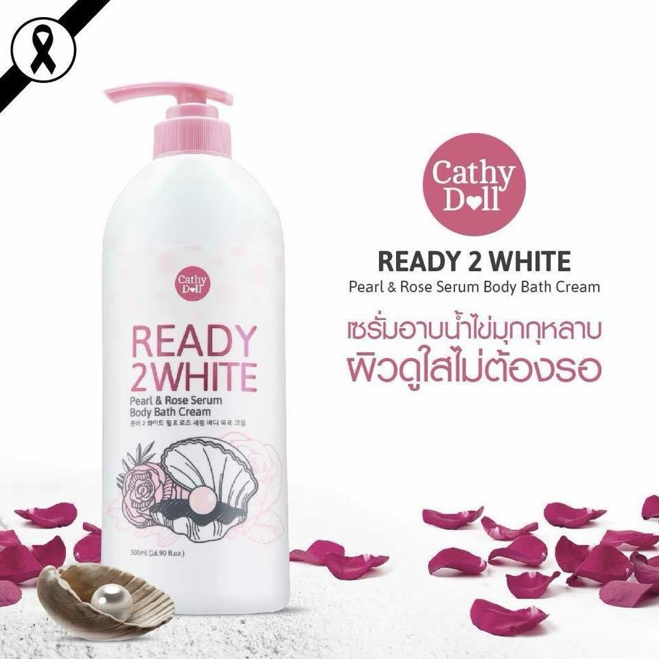 Sữa tắm dưỡng trắng Ready 2 white pearl rose serum 500ml