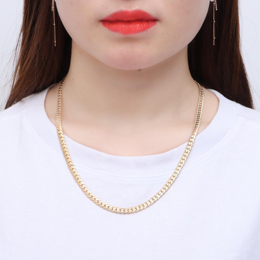 Mih Đàn Ông 18K|Vòng cổ Mạ Vàng|Trang Sức Bé Trai 20 &quot;
