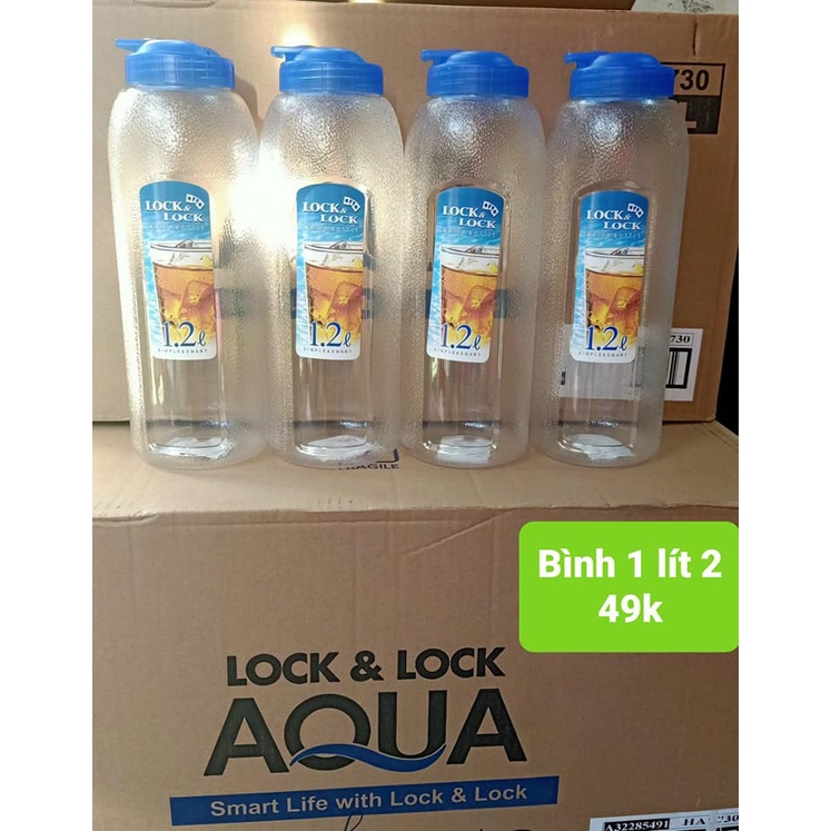 Bình đựng nước Lock &amp; Lock đủ size: 900ml - 1 lít - 1.2 lít - 1,5 lít - 2.1 lít