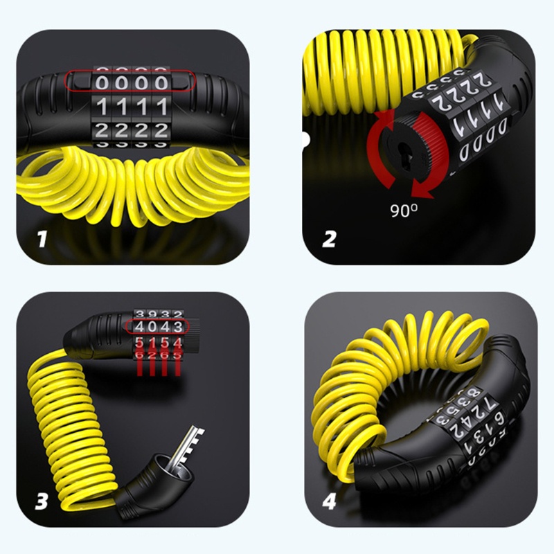 Dây Xích Khóa Mật Khẩu 4 Chữ Số Chống Trộm Tiện Dụng
