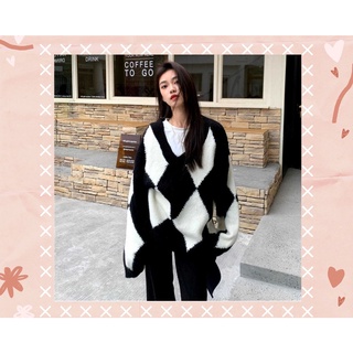 Áo len cổ V phong cách hàn quốc siêu xinh