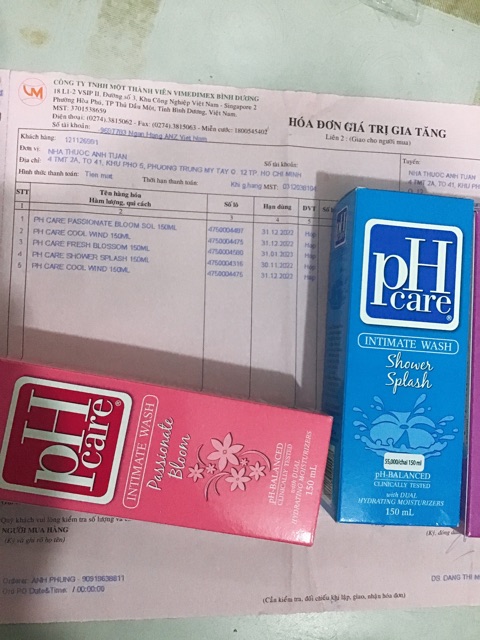 Dung Dịch vệ sinh PH care 150ml. hàng mới, date xa