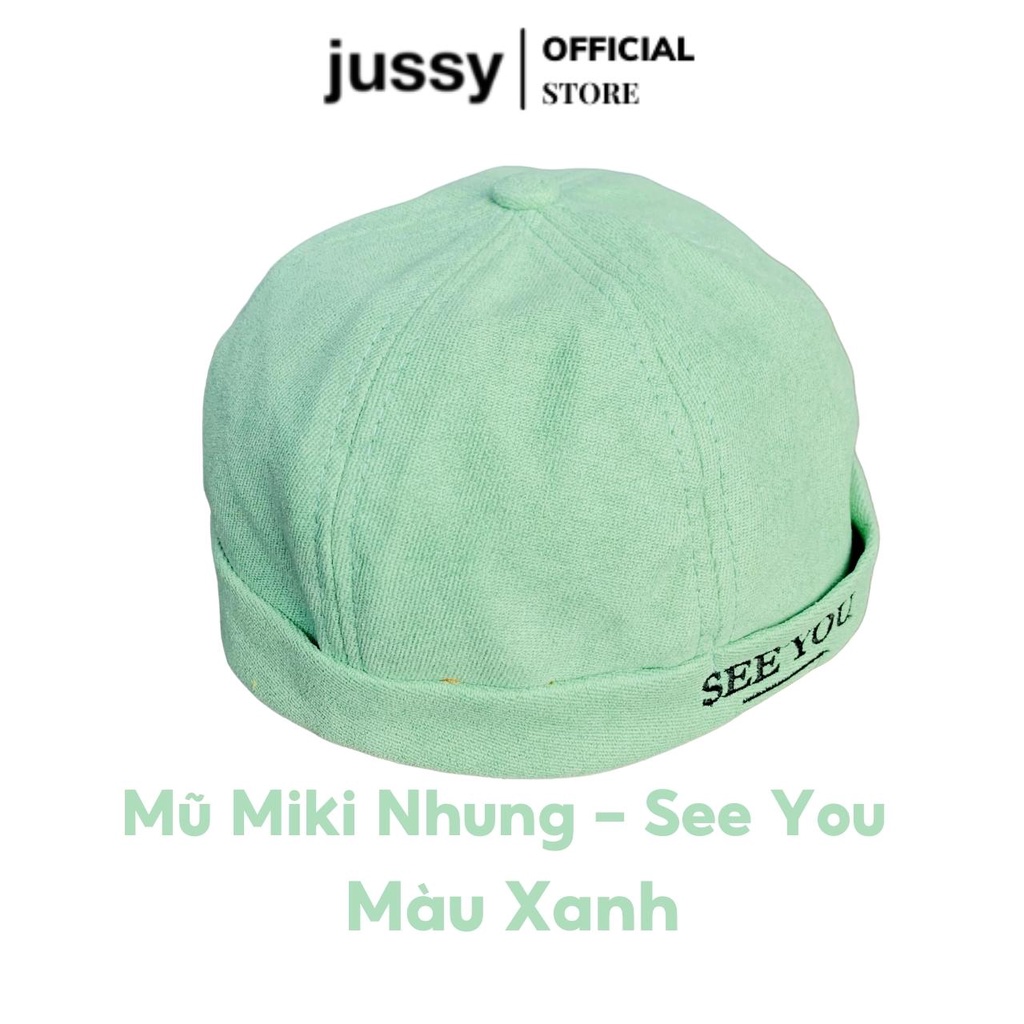 Mũ Miki Hat See You Jussy Fashion Chất Vải Nhung Mịn Kiểu Mũ Nồi Thủy Thủ Có Khóa Da Tăng Giảm Sành Điệu