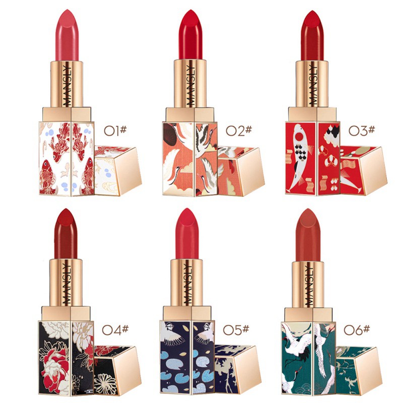 [Hàng mới về] Son môi dưỡng ẩm lâu trôi hiệu ứng lì phong cách trung hoa