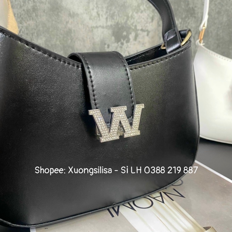 Túi Xách Nữ Túi Đeo Chéo Đeo Vai Size 20 Đính Đá Logo W