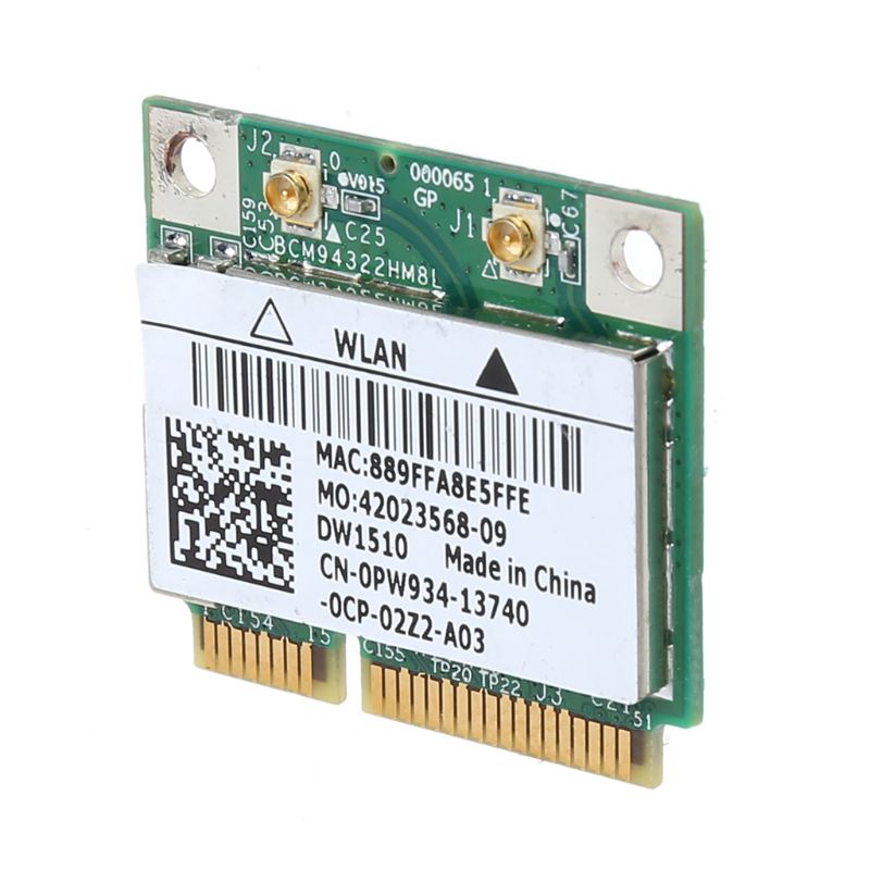 Thẻ chuyển đổi không dây BCM94322HM8L BCM94322 300Mbps 802.11a/b/g/n DW1510 Mini PCIE WiFi cho hệ thống OS