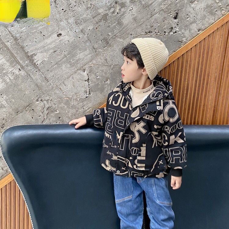 Áo Khoác Có Đệm Cotton Dày Phong Cách Mới 2022 Dành Cho Bé Trai