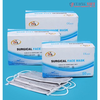 3 hộp Khẩu trang hoạt tính CÓ KHÁNG KHUẨN Nam Anh Surgical FaceMask 4 lớp hộp 50 PCS