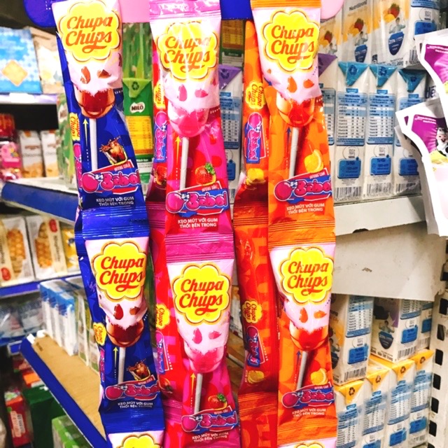 KẸO MÚT NHÂN GUM CHUPA CHUPS BIG BABOL HƯƠNG COLA - CAM - DÂU 15G