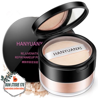 Phấn phủ không màu HANYUANXI dạng bột kiềm dầu hàng nội địa Trung, Phấn bột kiềm dầu mềm mịn chống thấm nước