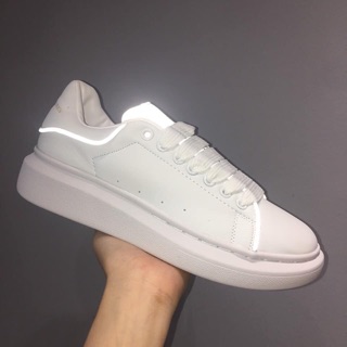 [Full box] Giày MC QUEEN PHẢN QUANG gót trắng da giày thể thao sneaker nam nữ