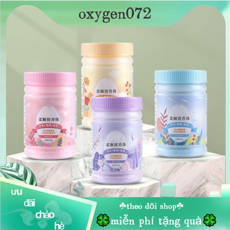 Oxygen072 Hạt Lưu Hương Quần Áo Xả Vải Thơm ự Nhiên Dịu Nhẹ Lâu Phai Độc Đáo Hạt giặt trong Giặt tăng cường mùi hương Làm mềm chống tĩnh điện cho quần áo có thơm