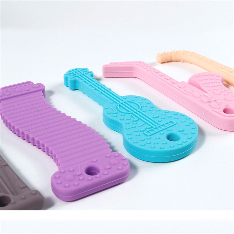 Set 5 Đồ Chơi Ngậm Mọc Răng Bằng Silicone Hình Dạng Dễ Thương Cho Bé