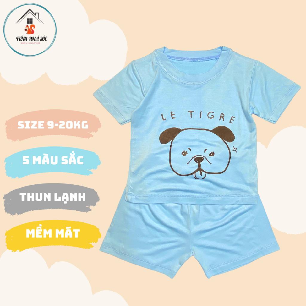 Bộ thun lạnh cộc tay Minkymom mặt cún con [size từ 9 - 20kg] Tiệm Nhà Sóc