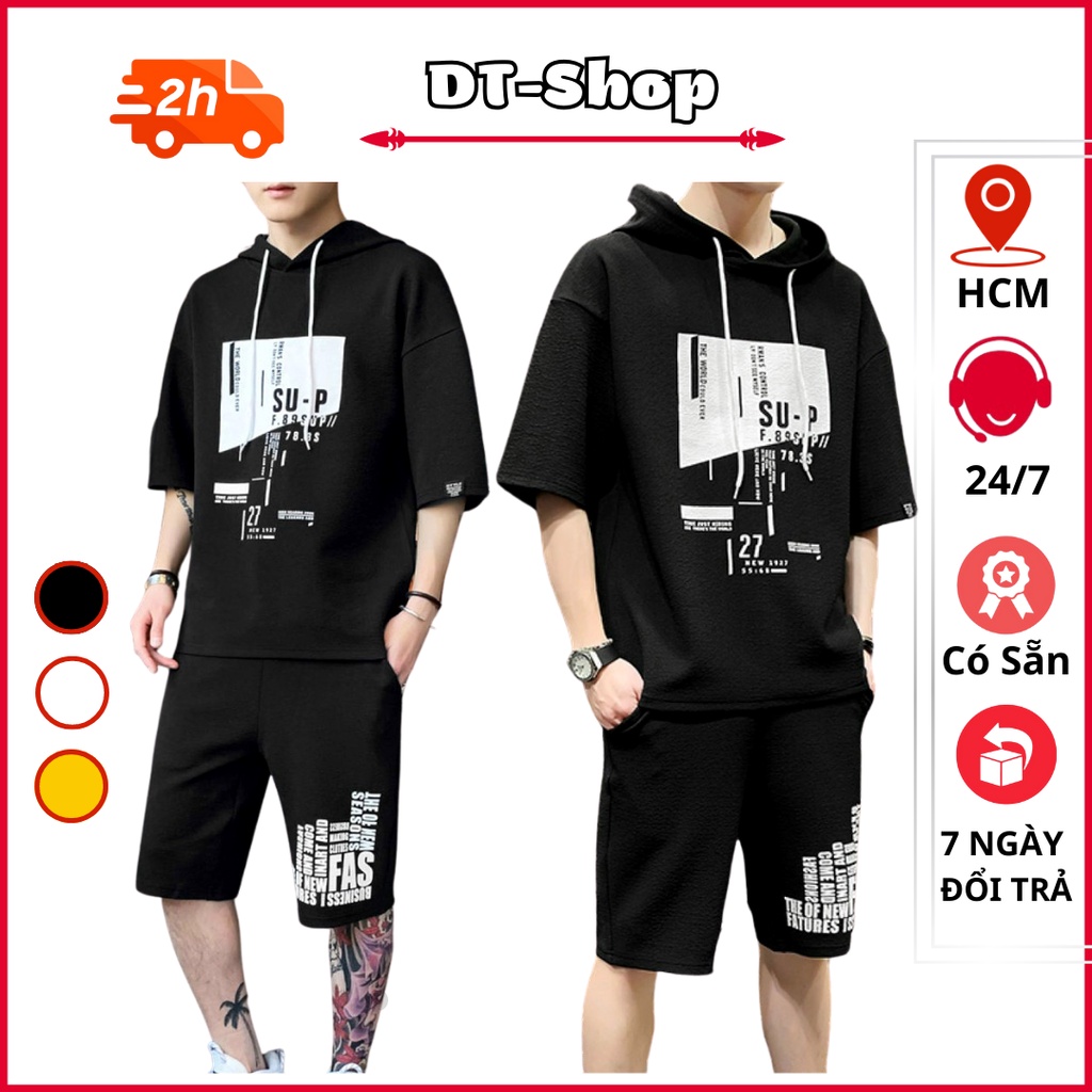 Bộ Quần Áo Thể Thao Nam Kiểu Dáng Trẻ Trung Phối Màu Thời Trang Mùa Hè