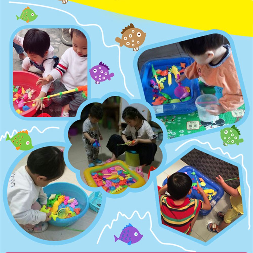 Bộ 14 món đồ chơi câu cá nam châm sáng tạo giáo dục sớm cho bé DIY