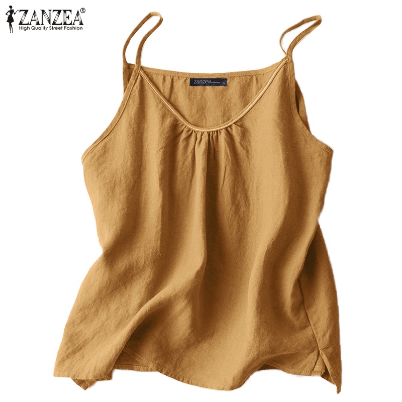 Áo ZANZEA không tay thời trang Hàn Quốc xinh xắn cho nữ