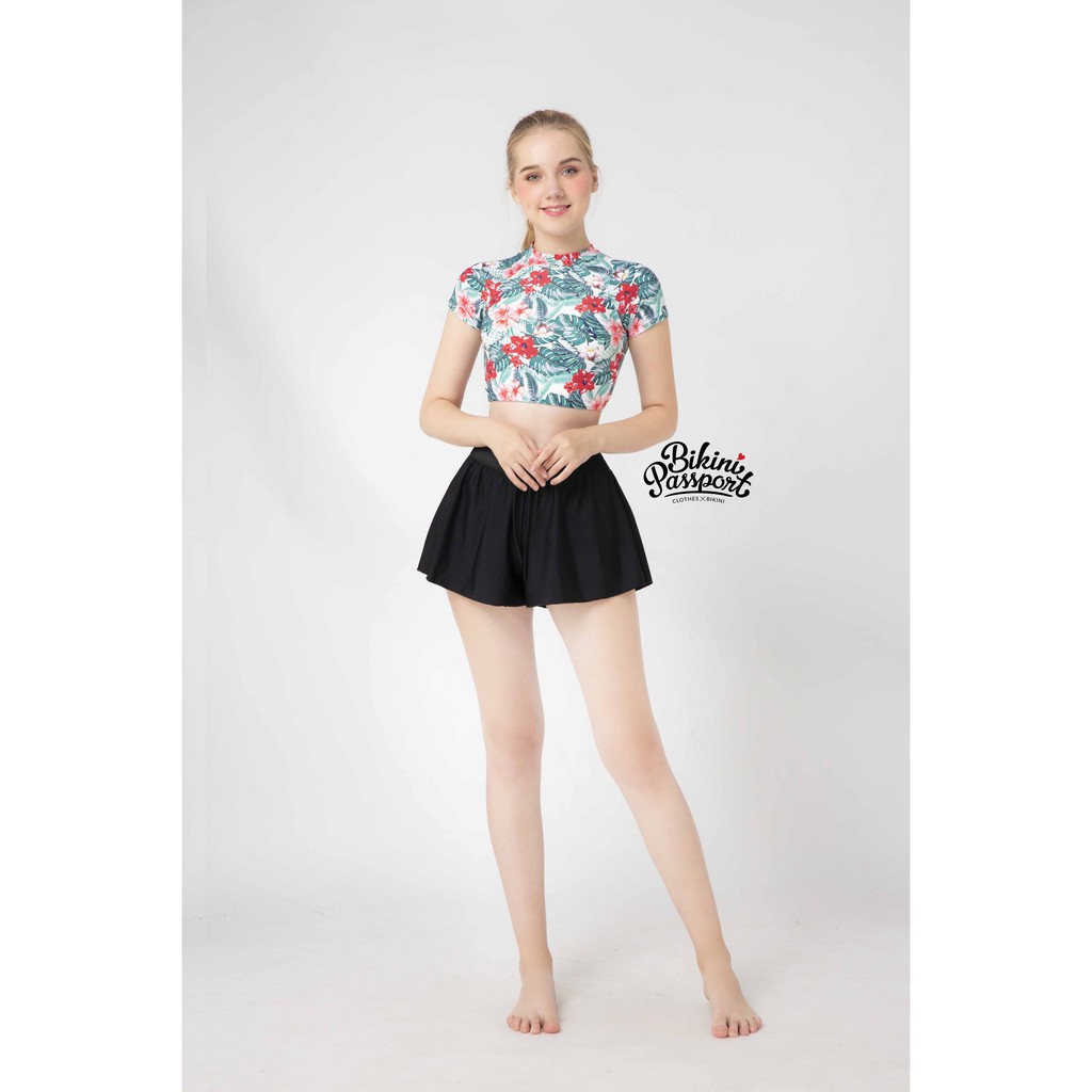 Quần bơi Nữ BIKINI PASSPORT kiểu kín đáo có dây rút - màu Đen - BS360_BL | BigBuy360 - bigbuy360.vn