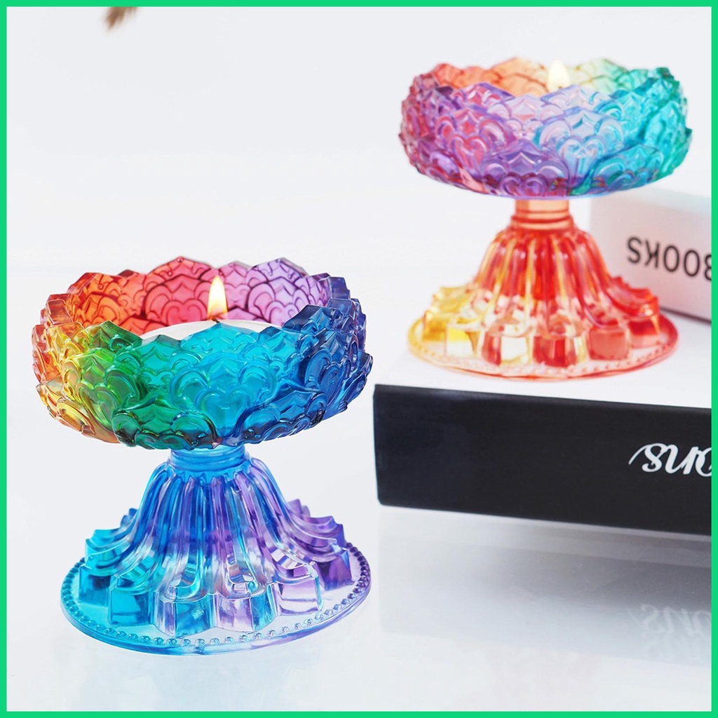 Khuôn Silicone Làm Giá Đỡ Nến Hình Hoa Sen