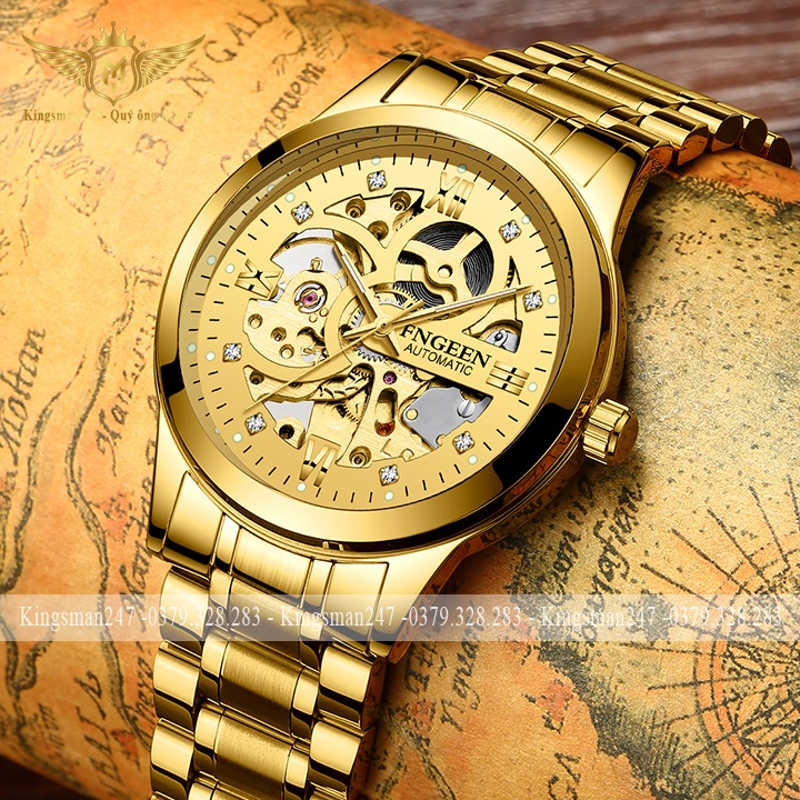 Đồng hồ cơ nam chính hãng Fngeen 6018 lộ máy automatic tự động, dây thép không gỉ cao cấp đẹp giá rẻ [Tặng tháo dây] | BigBuy360 - bigbuy360.vn