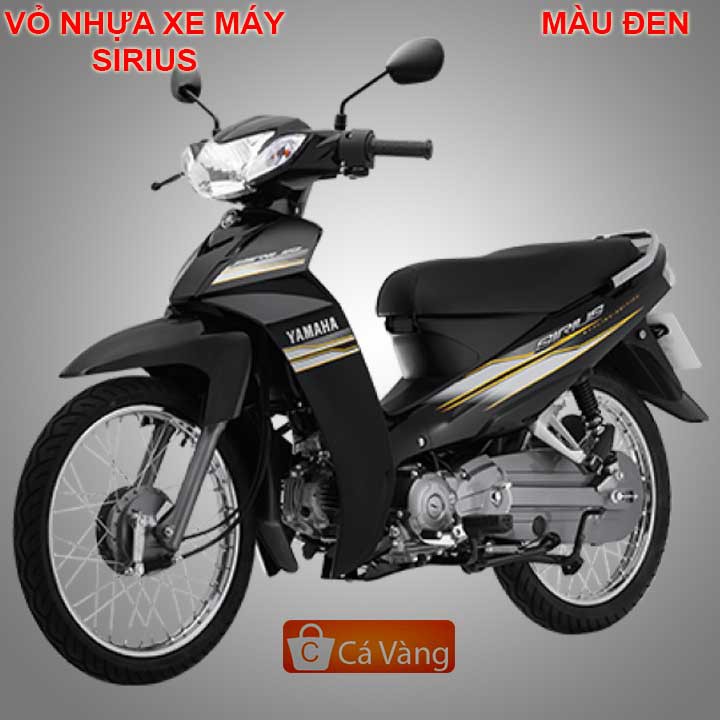 Vỏ nhựa xe máy Yamaha Sirius- nhựa cao cấp màu ĐEN