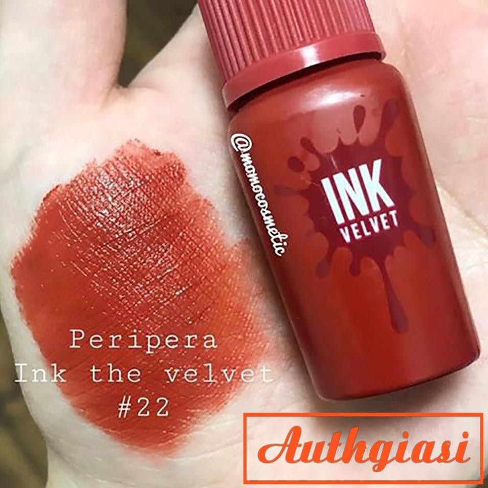 [CH339] Son Peripera Ink Velvet Màu Mới 22 Cam Cháy và 12 Hồng Đào lên màu cực chuẩn