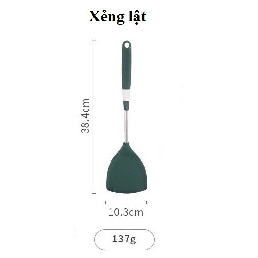 Dụng cụ làm bếp bằng silicon, đồ dùng phòng bếp, xẻng lật, xẻng lật lỗ, muôi, muôi lỗ: 19.7.4