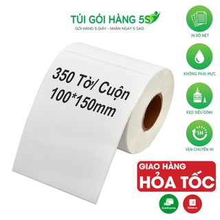 Giấy In Nhiệt A6 Khổ 100x150mm 5S Chuyên In Đơn, In Bill cuộn 350 tờ Siêu Rẻ