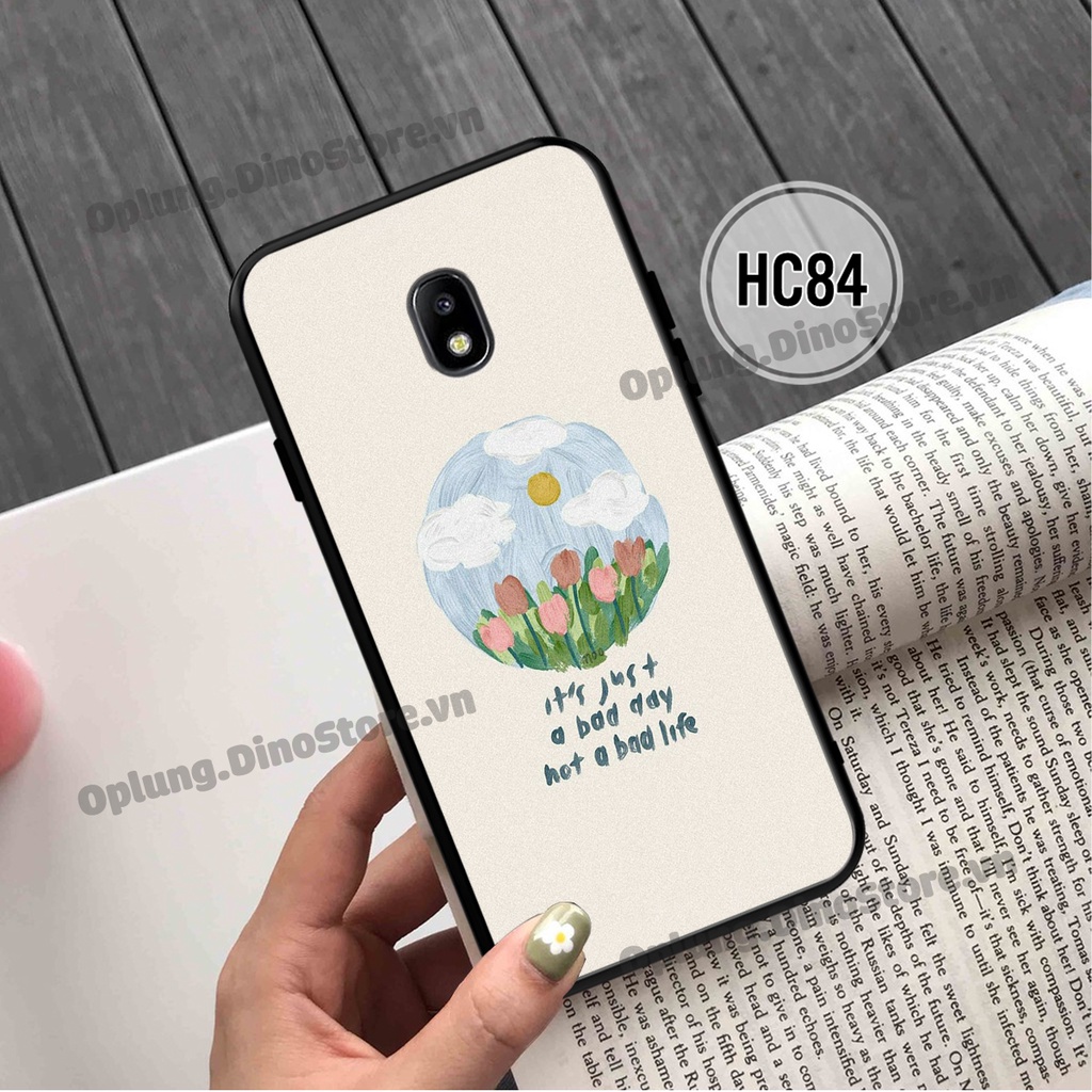 Ốp lưng Samsung J3 Pro/J5 Pro/J7 Pro/J7 Plus hình hoa vintage đơn giản cho mọi lứa tuổi dáng bo viền bảo vệ camera.