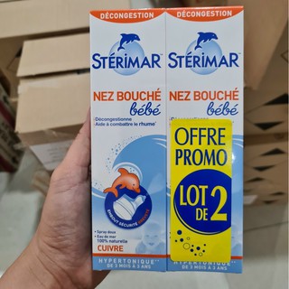Xịt muối biển Sterimar pháp 100ml (xịt cá heo màu CAM)