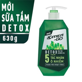 SỮA TẮM XMEN GO REFRESH BẠC HÀ - DETOX THAN TRE HOẠT TÍNH 630G
