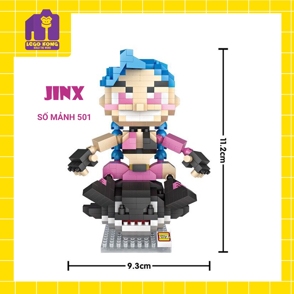 Đồ chơi lắp ráp lego lol arcane mô hình jinx xếp hình League of Legends lắp ghép mô hình yasuo liên minh