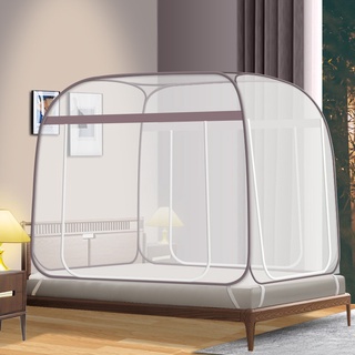 Mùng chụp tự bung Một Cửa FuNu đỉnh chóp, đỉnh vuông Cao Cấp vải màn dày mềm mịn chống muỗi an toàn