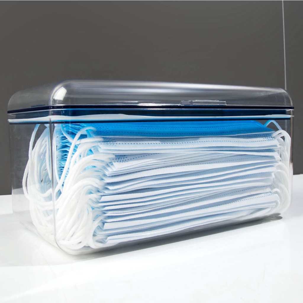 Hộp đựng khẩu trang JUJIAJIA cỡ lớn có nắp đậy chống thấm nước