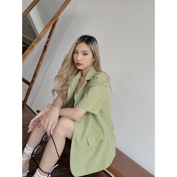 Áo Blazer tay bồng mùa hè Isipi