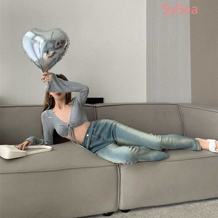 Áo Croptop Thời Trang Mùa Thu Gợi Cảm Dành Cho Nữ