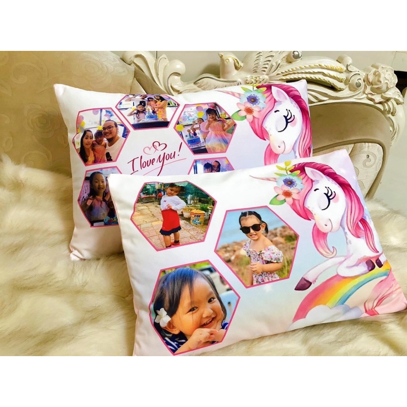 Vỏ gối trẻ em in ảnh theo yêu cầu 35-50cm