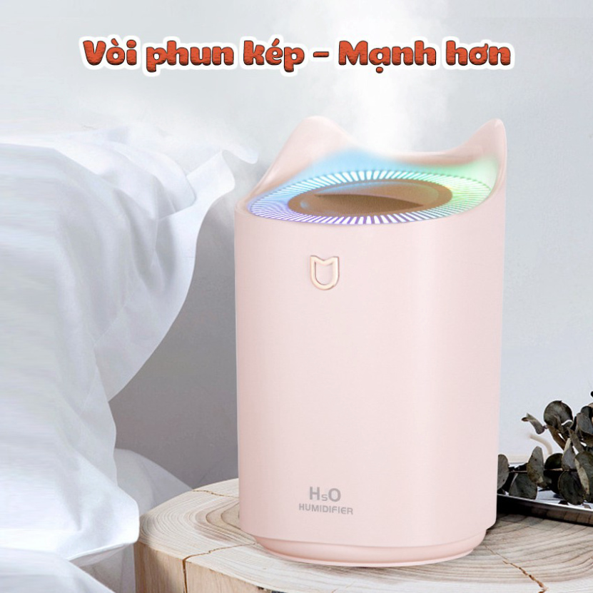 Máy phun sương tạo ẩm có đèn LED - Dung tích 3L - Bảo hành 1 đổi 1 trong 90 ngày - TEKO Store