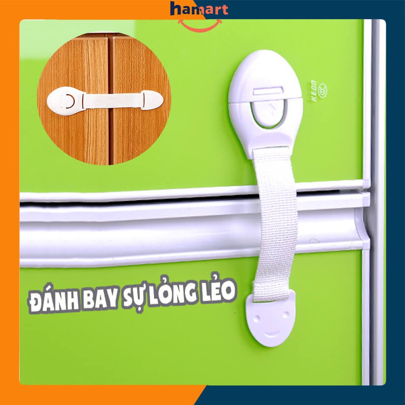 Dây Đai Khoá Tủ Lạnh Dạng Gài Móc Khoá Tủ Trẻ Em Dán 3M Chịu Lực Tiện Lợi | BigBuy360 - bigbuy360.vn