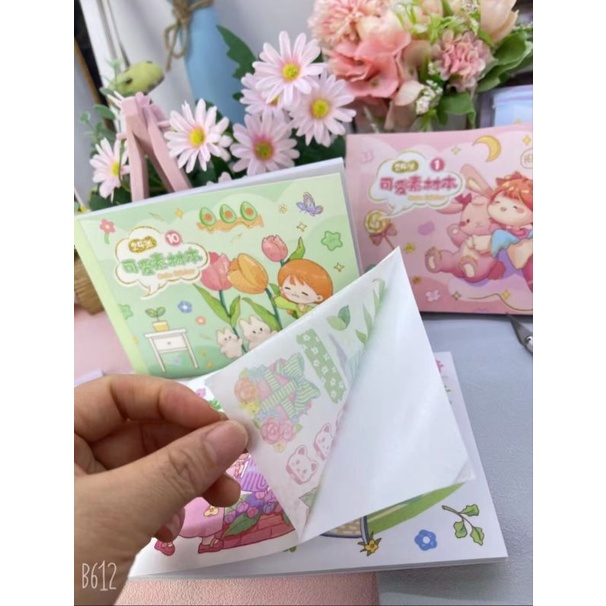 Sổ sticker 24 trang cỡ đại 15cm siêu đẹp mã YD-A6TZ01, có clip