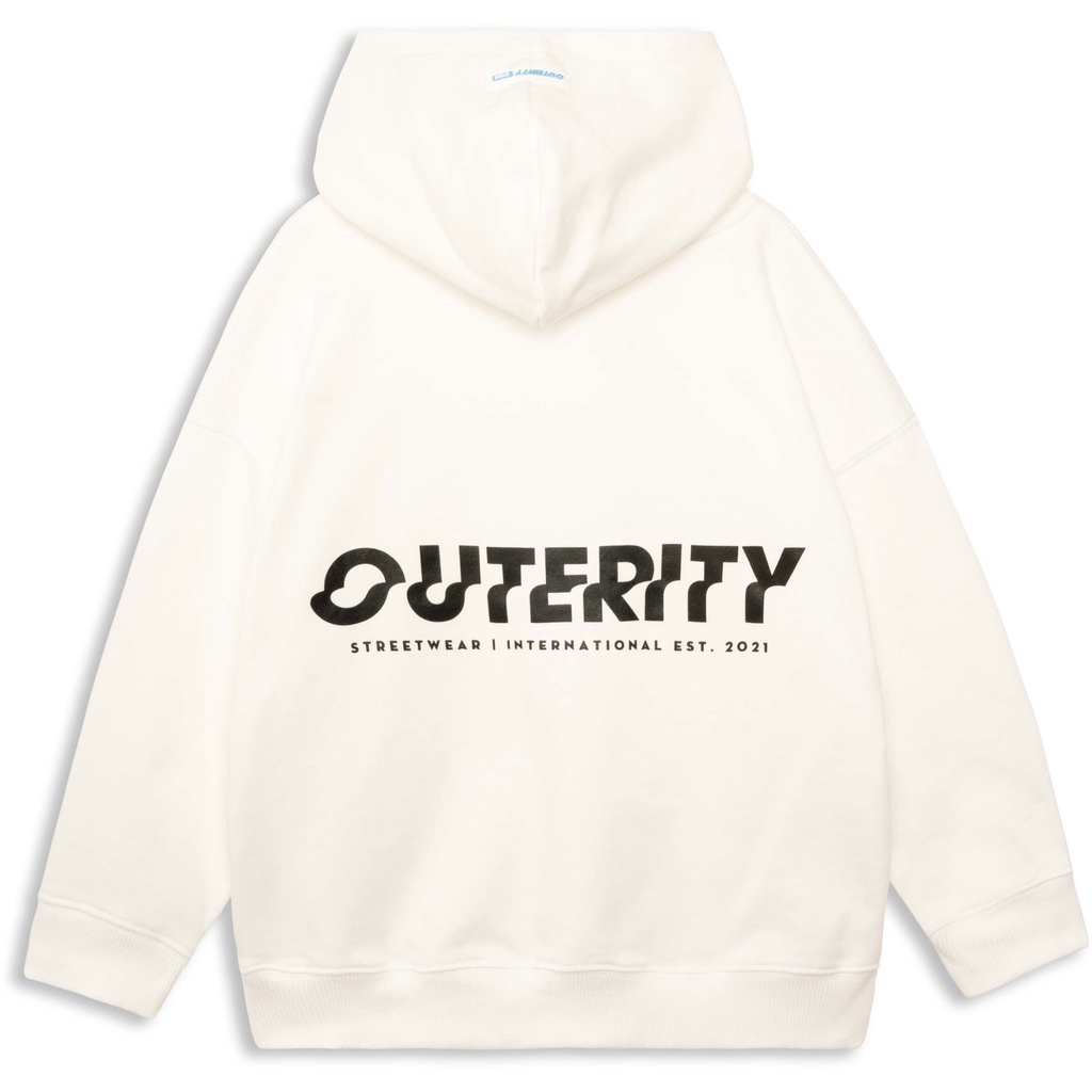 Áo khoác Hoodie trẻ em OuterityKids Trắng / Nỉ chân cua - ORK202