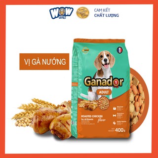 [E008] Thức ăn cho chó lớn Ganador Adult vị gà nướng 400g wowpets Thức ăn khô cho chó