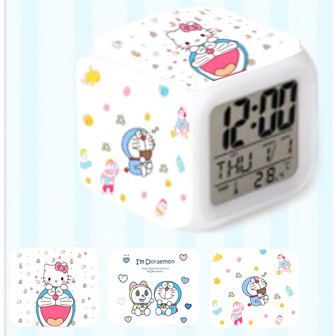 Đồng hồ báo thức doraemon đổi màu DH7M2 hoạt hình kitty totoro shin sumikko kero CCS chuột vàng one piece